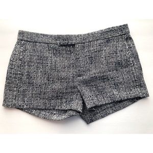 Fun Black Blue And White Chino Tweed Shorts Size 6